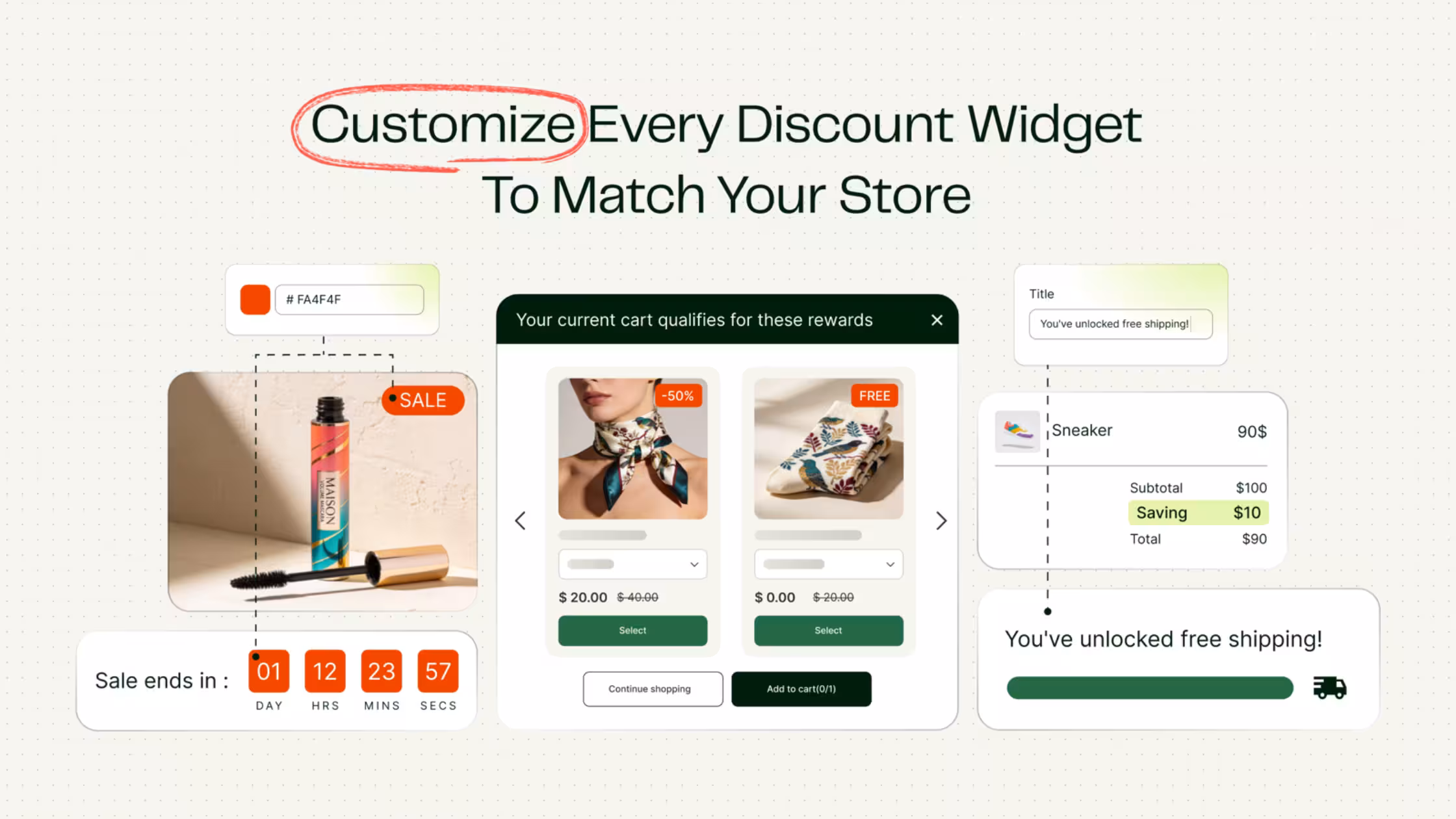 Discounty for Shopify: Run BFCM promotions with bulk discounts, Buy X Get Y offers, volume pricing, free gifts, countdown timers, and multi-discount stacking.