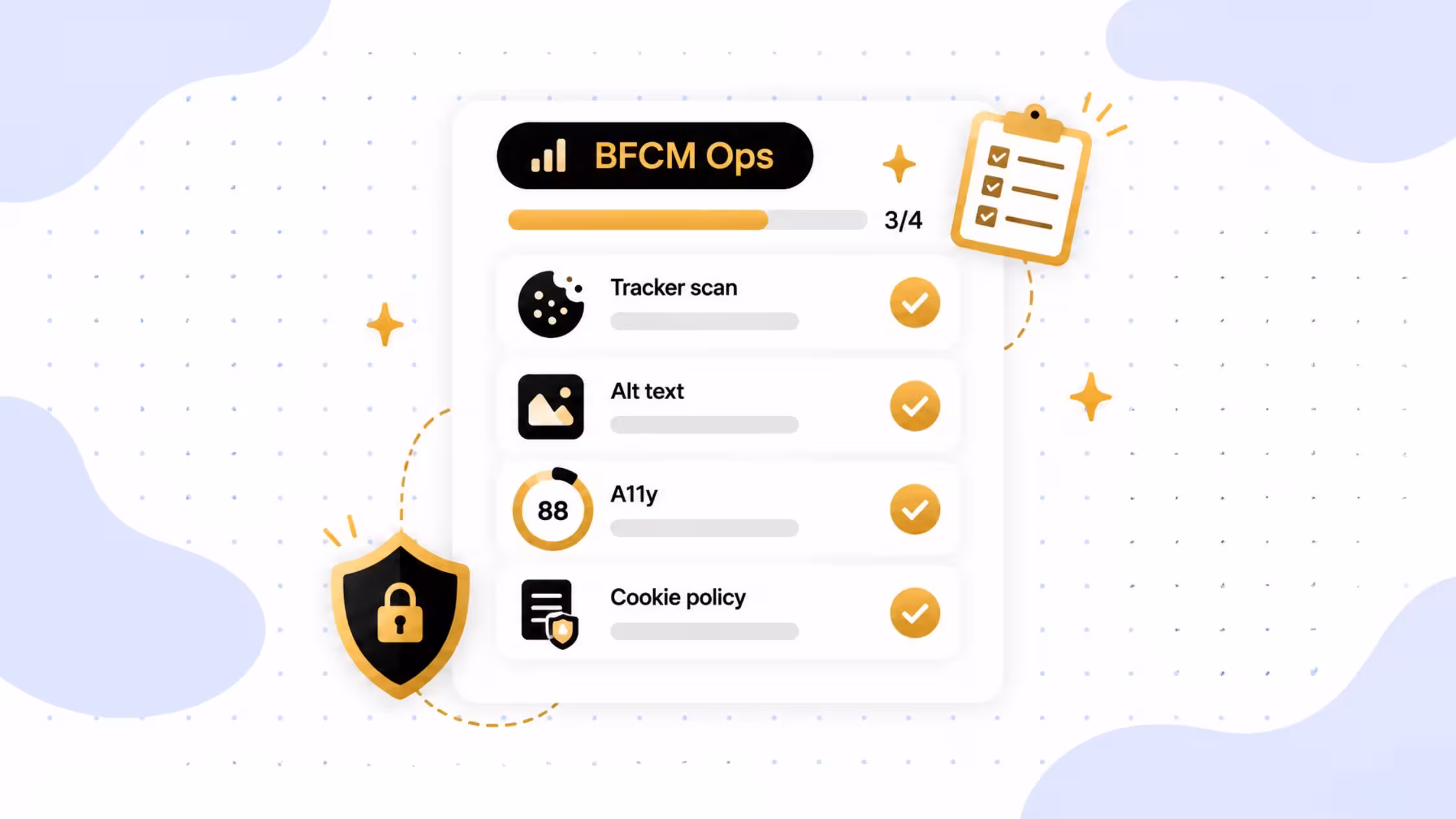 Consentmo BFCM Operations Checklist: Run tracker scans, optimize alt text, check accessibility, and review your cookie policy before Black Friday traffic hits.
