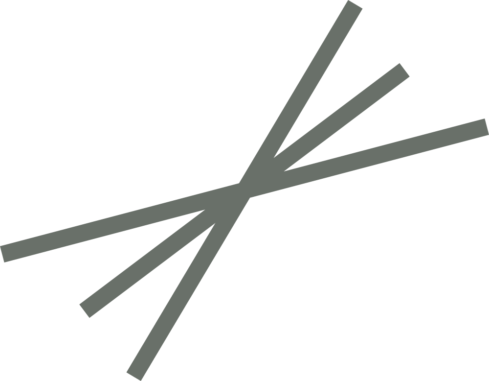 Gray angular intersecting lines on a black background forming an abstract geometric pattern.