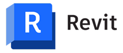 Autodesk Revit logo with a blue square and white letter R.