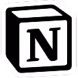 Notion app icon showing a three-dimensional cube with a bold letter N on a white face.