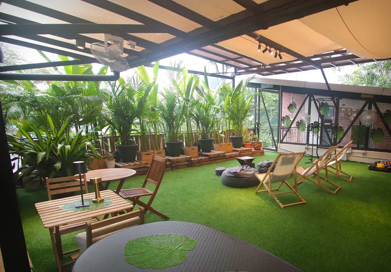 The Contrast Garden rooftop view