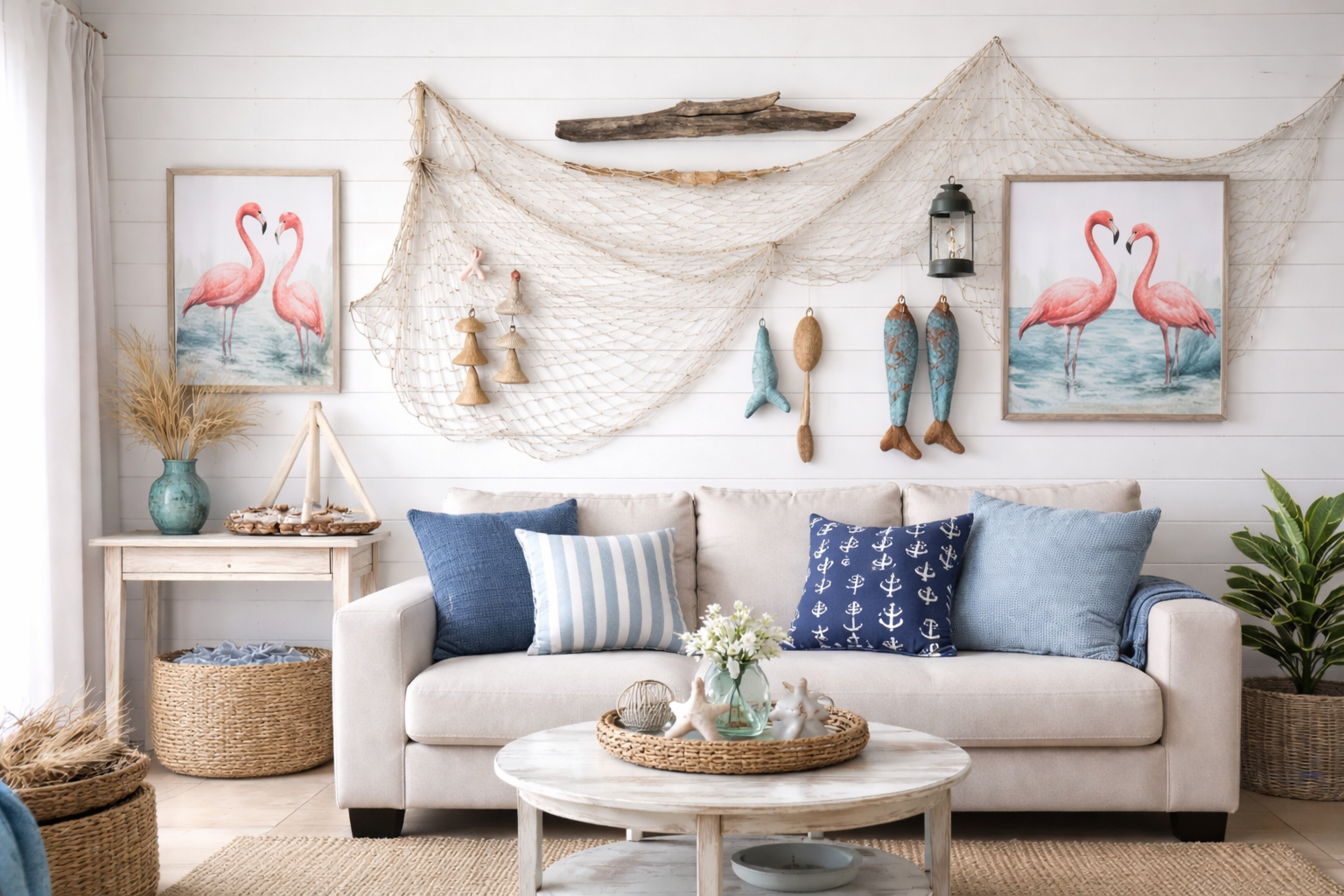 image of a tidy living room (for a cleaning service)