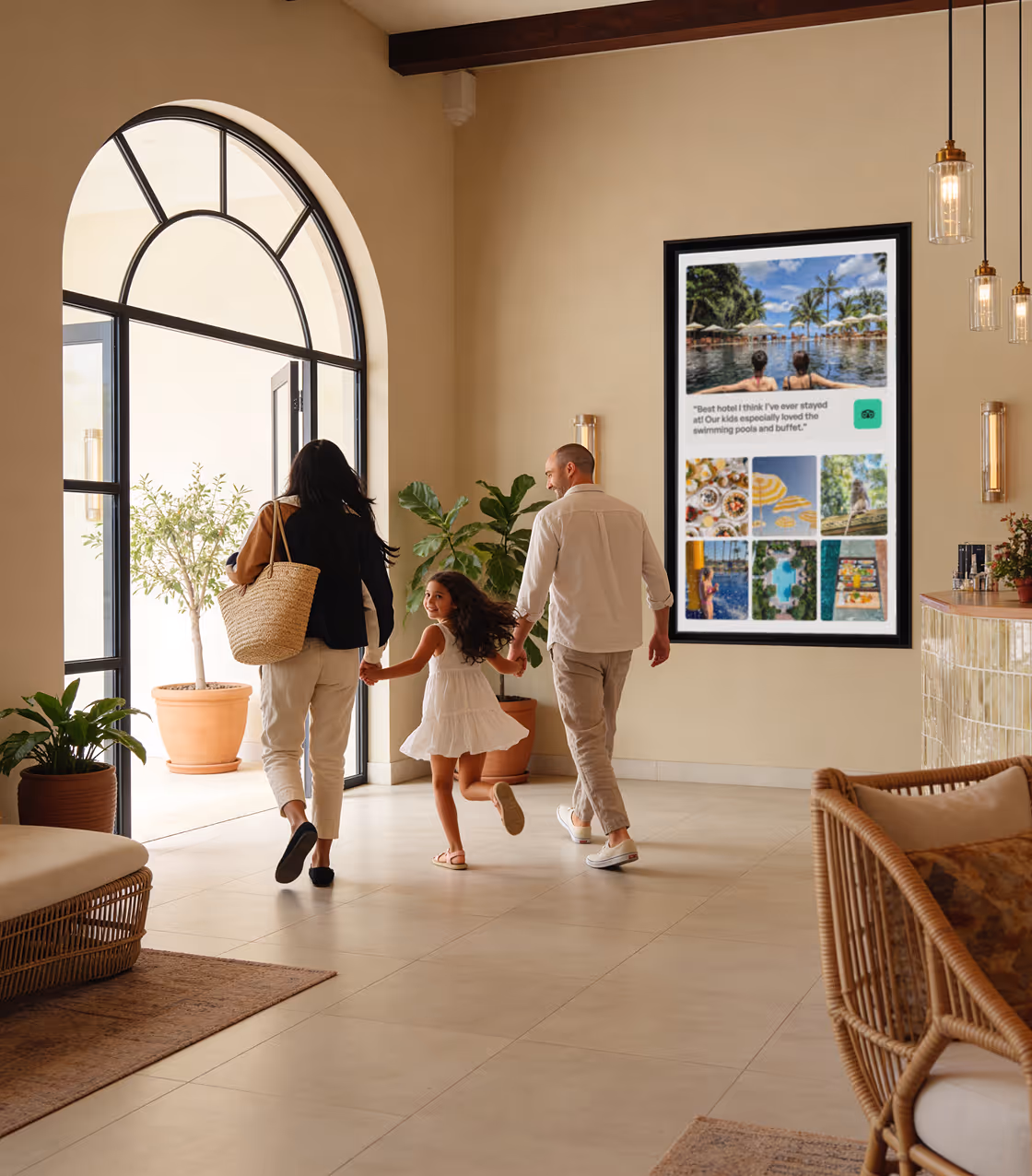 An industrial environment where a worker is analyzing a machine