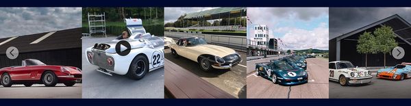 A carousel layout of Instagram image feed on Duncan Hamilton ROFGO website