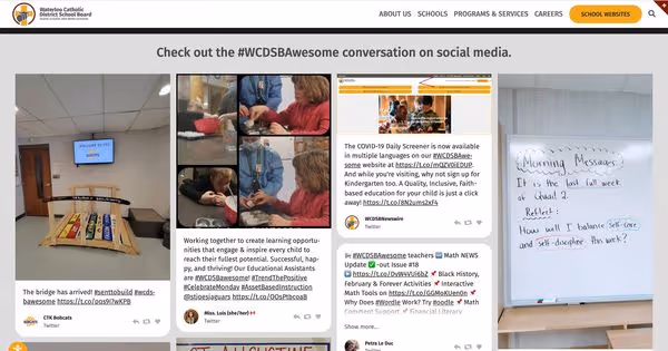 Example of a Twitter aggregator for websites
