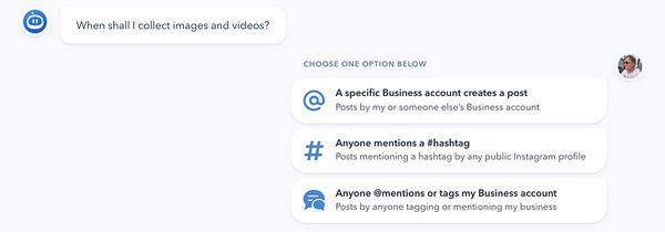 Instagram content sources on the Flockler platform