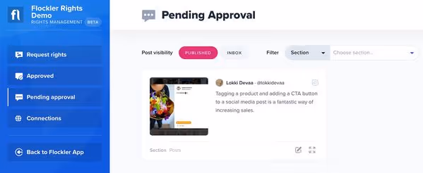 A UCG post pending approval