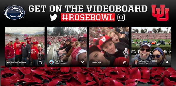 UGC in sports example with social media featured on a digital screen