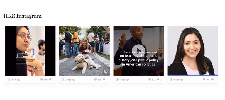 Higher education social media marketing example