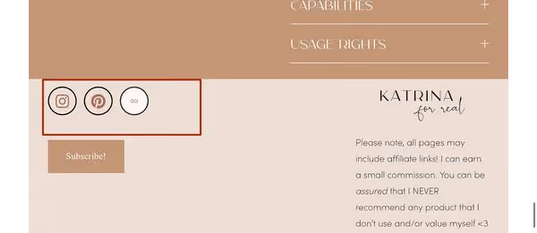 An example of clear contact info in an UGC Portfolio