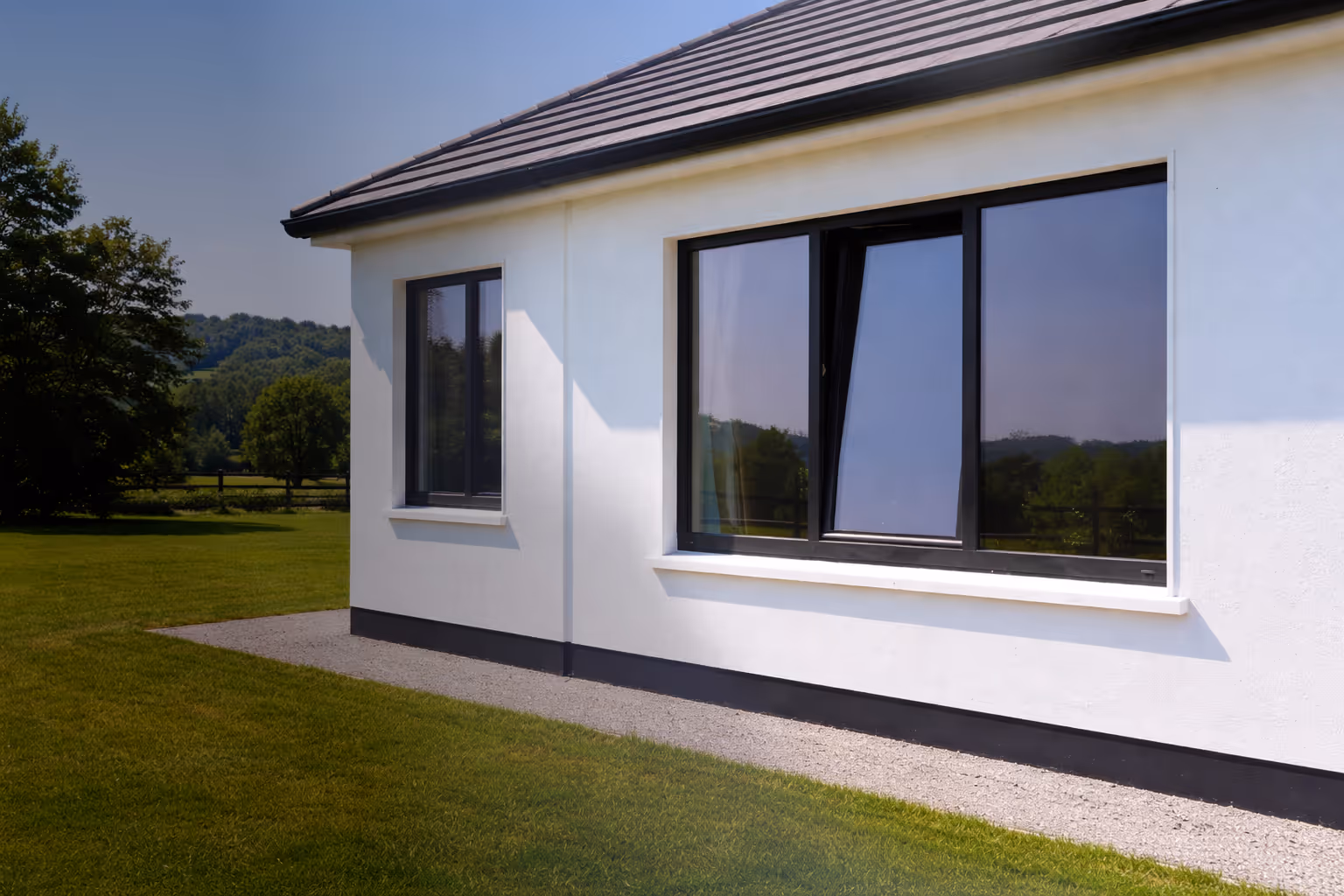 Modern tilt and turn windows installed in a contemporary home