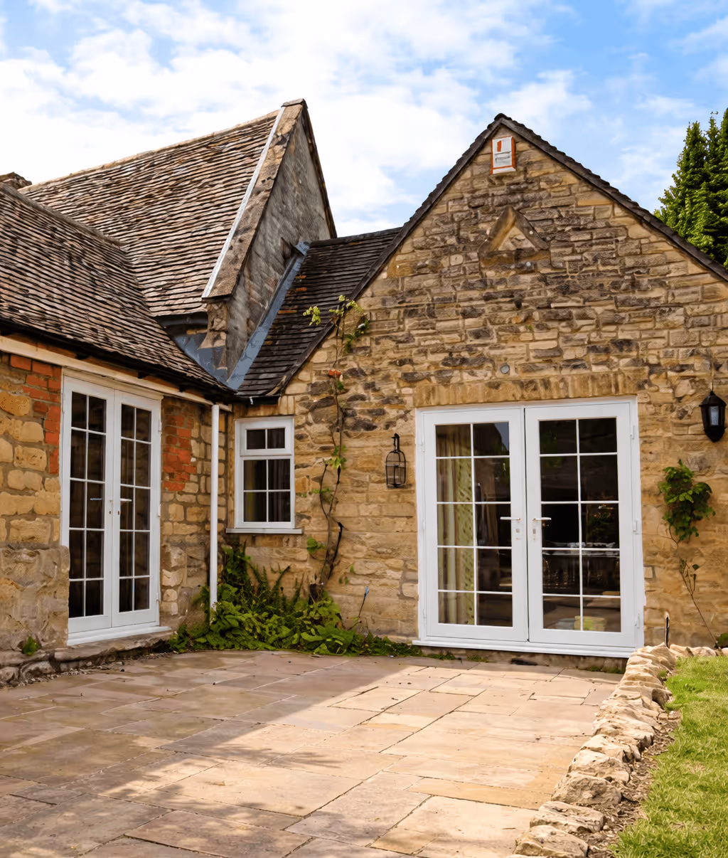 Exterior view of French Doors
