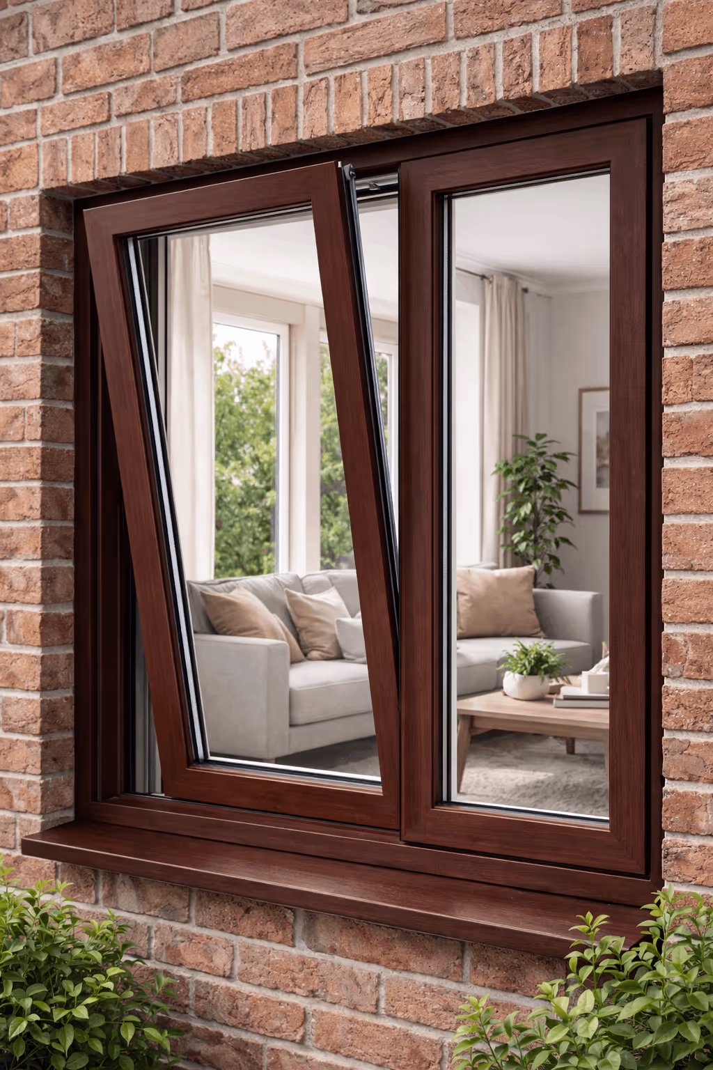 Rosewood window colour option
