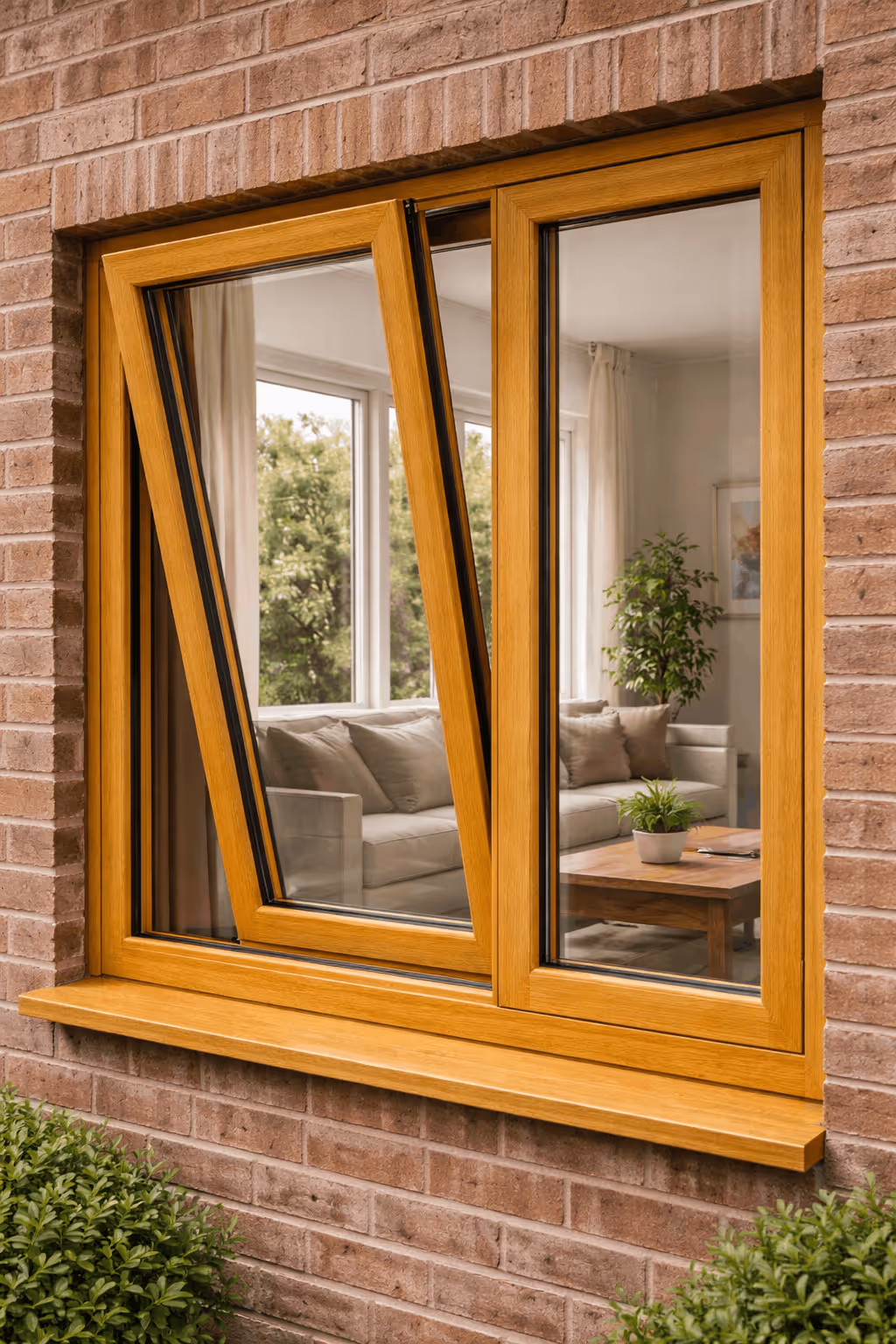 Golden Oak window colour option