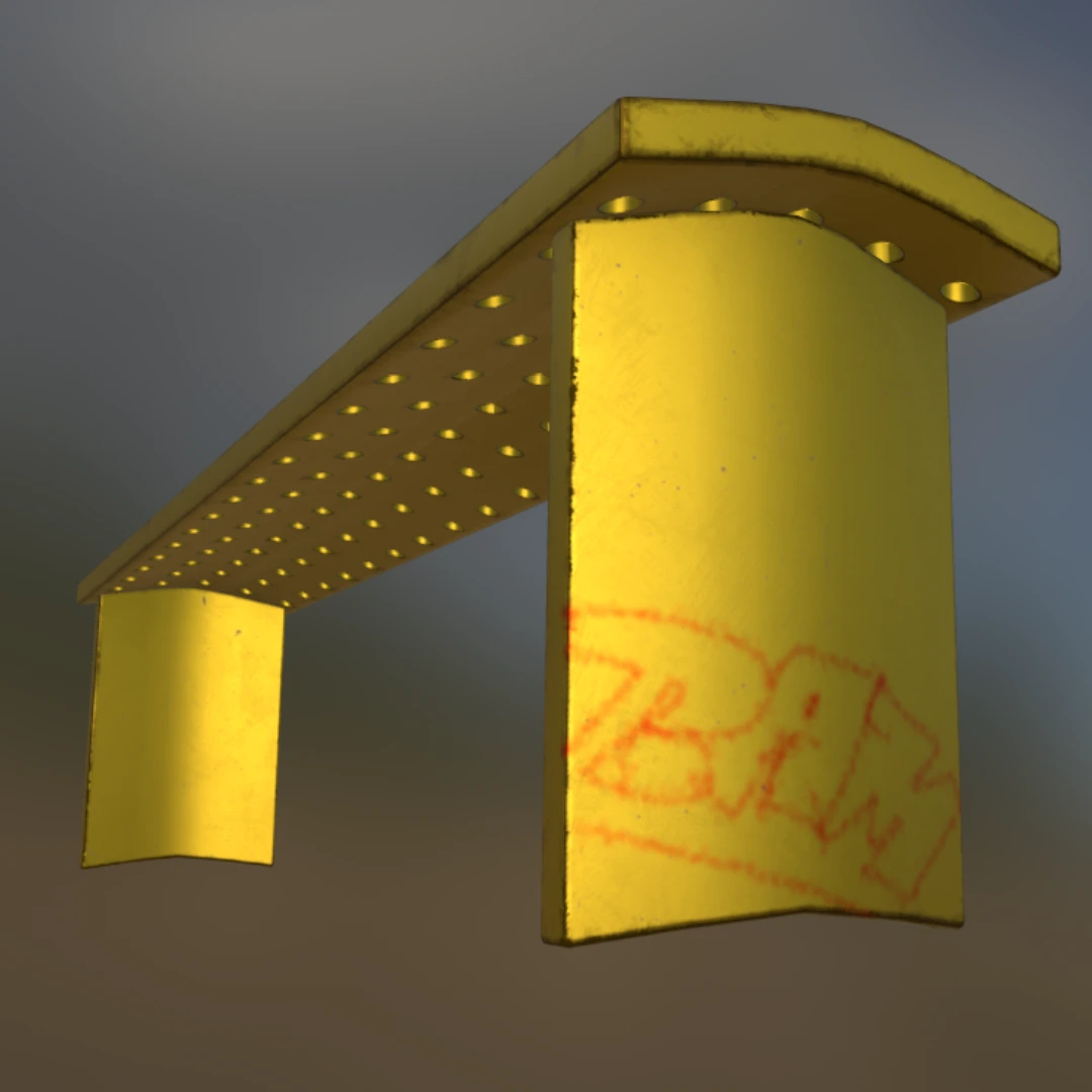 Textured exterior render from Substance Painter pipeline