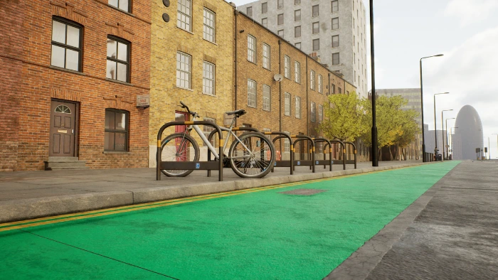 High-resolution render of Govan Interchange exterior at dusk