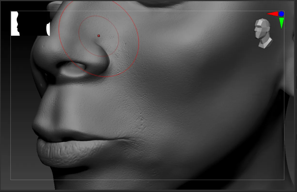 Secondary forms and expression detail in ZBrush