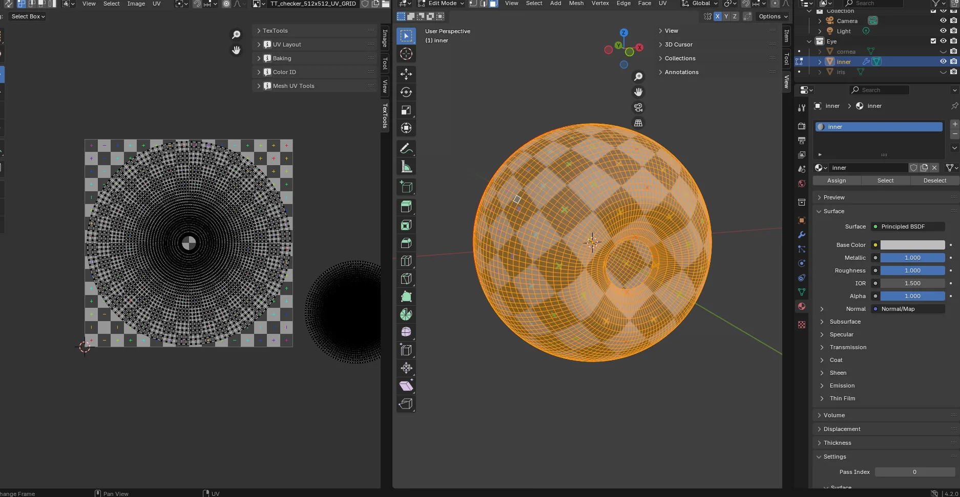 Eye shader setup in Marmoset Toolbag