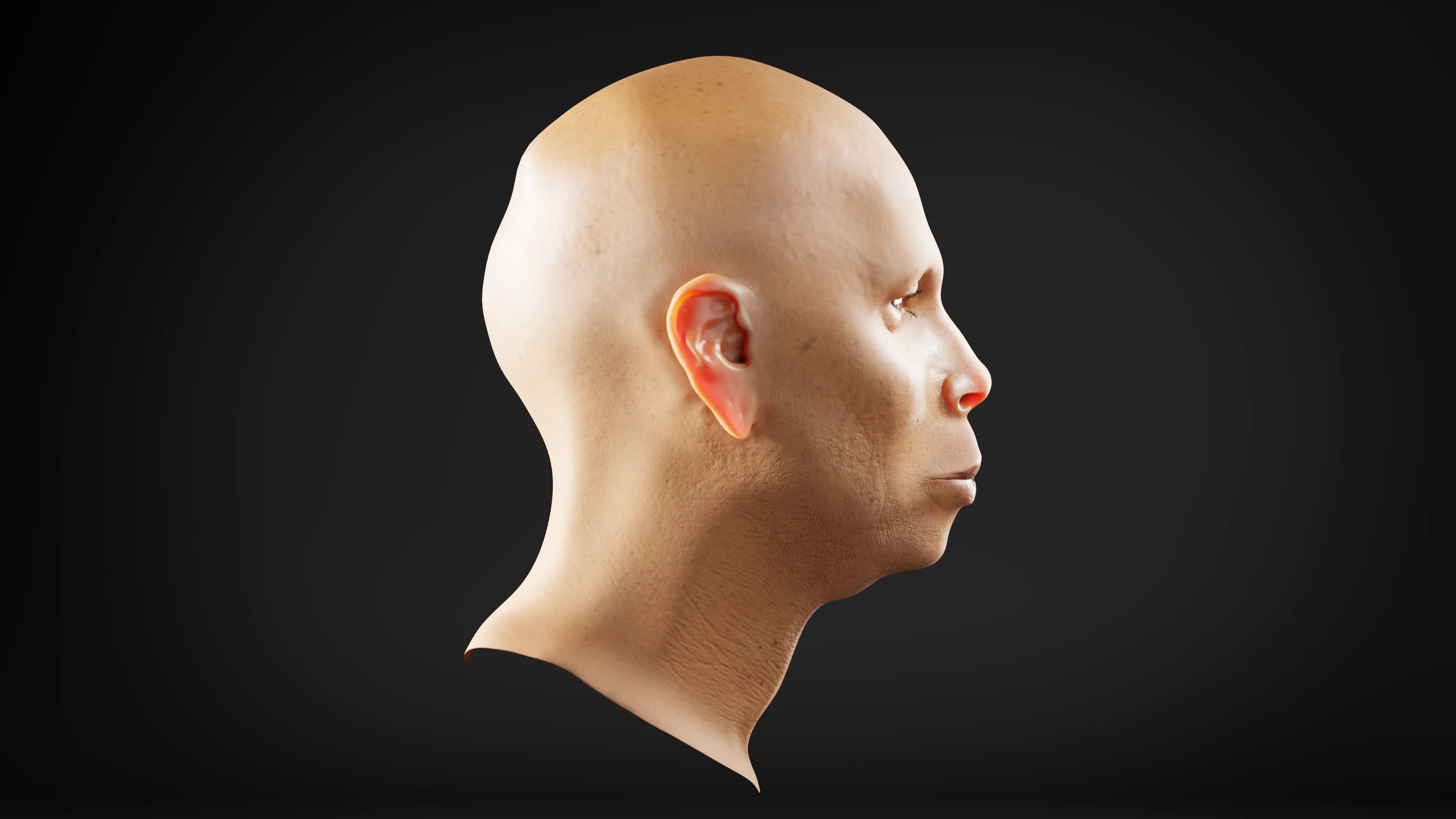 RuPaul 3D sculpt three-quarter view