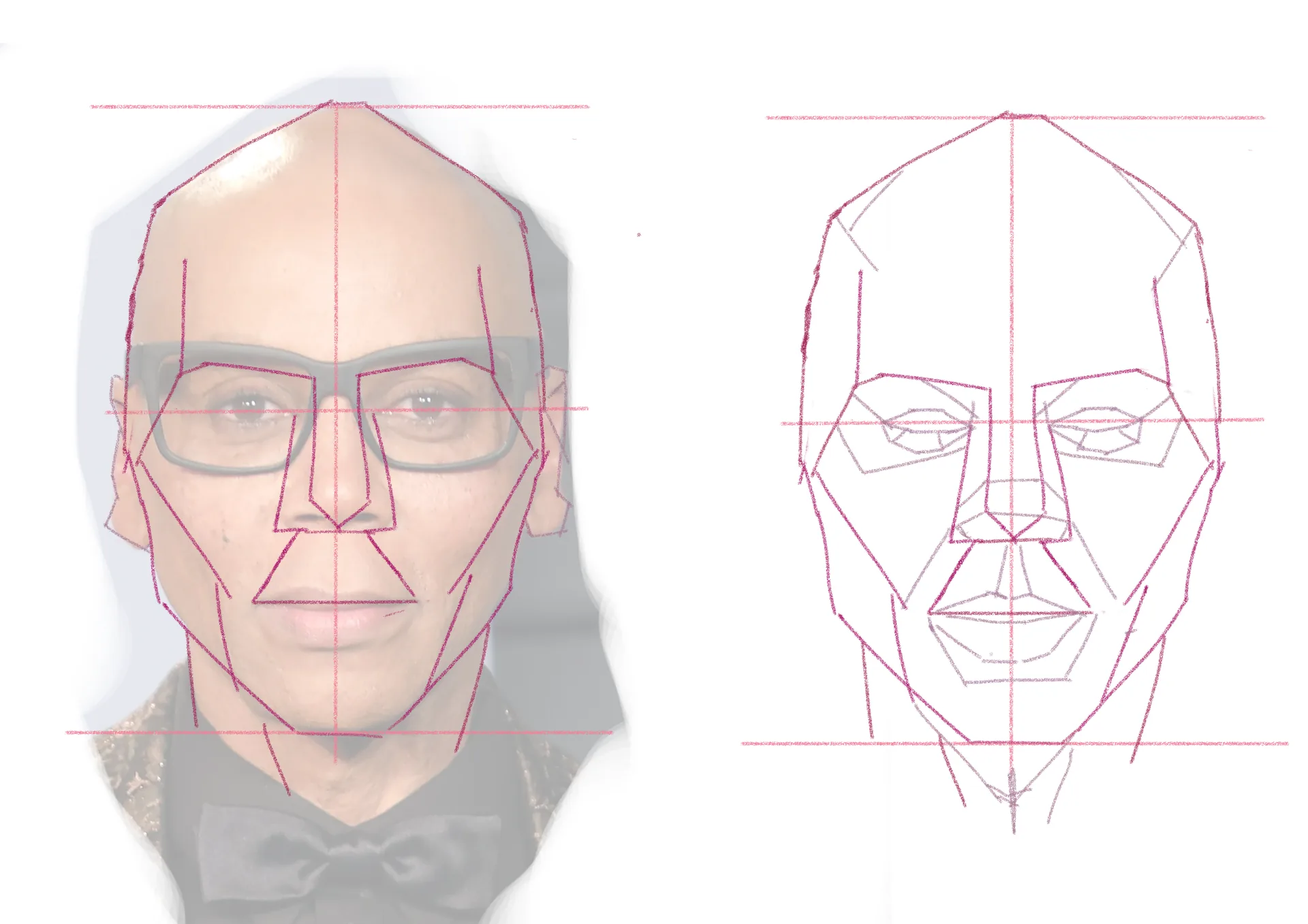 ZBrush blockout of RuPaul head shape