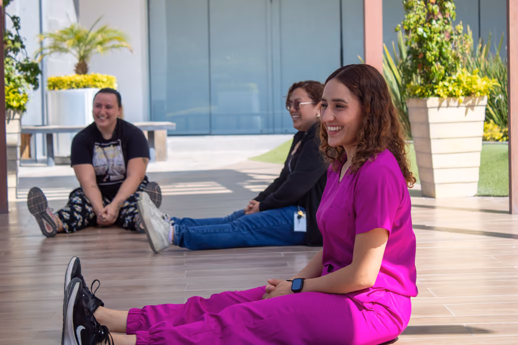 Resideo employees participating in a health and wellness program