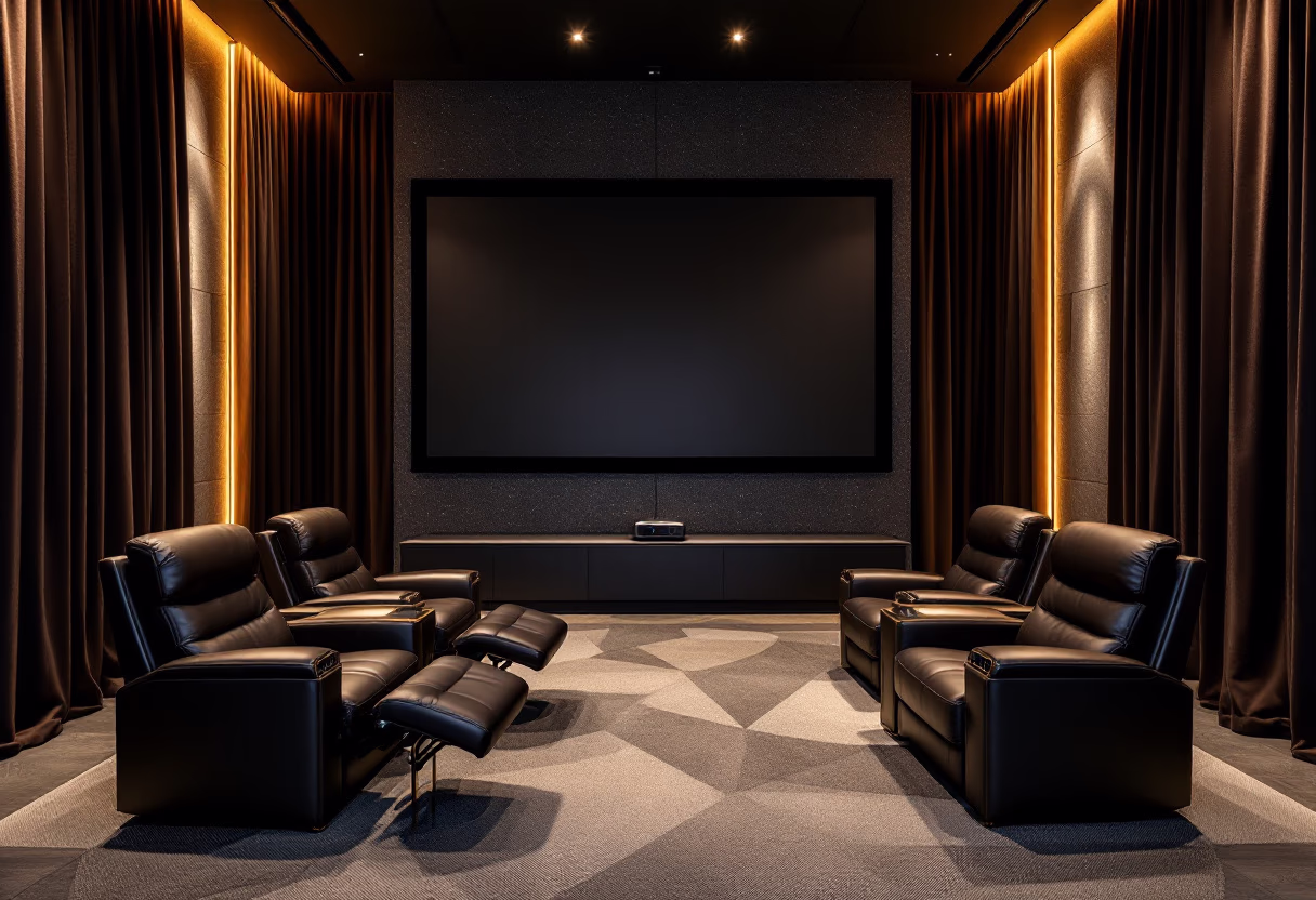 image of various entertainment setups in a luxury home theater
