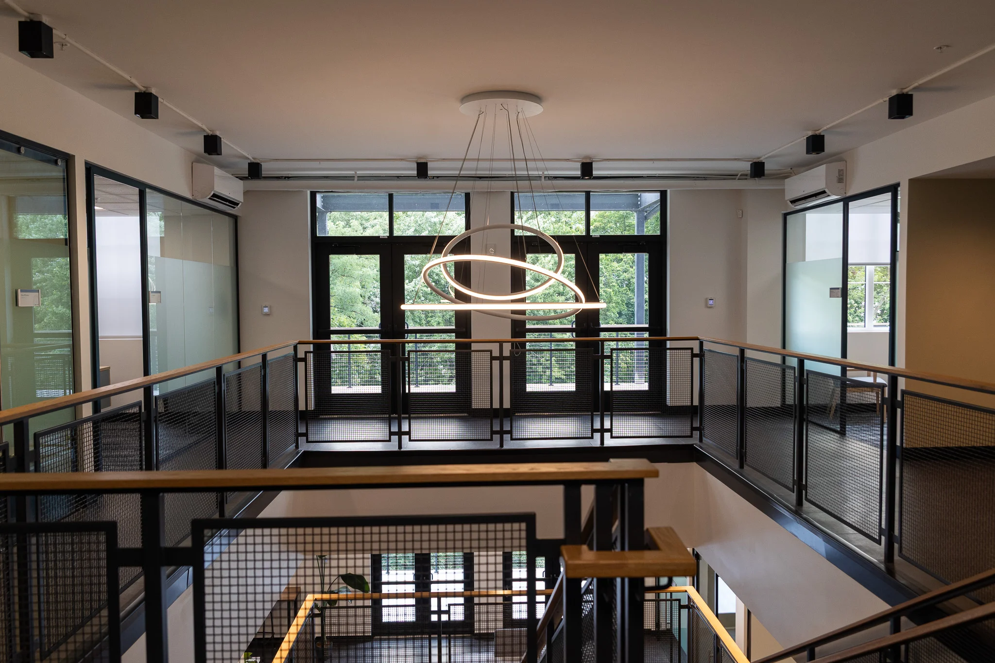 Commercial conference room with intelligent lighting