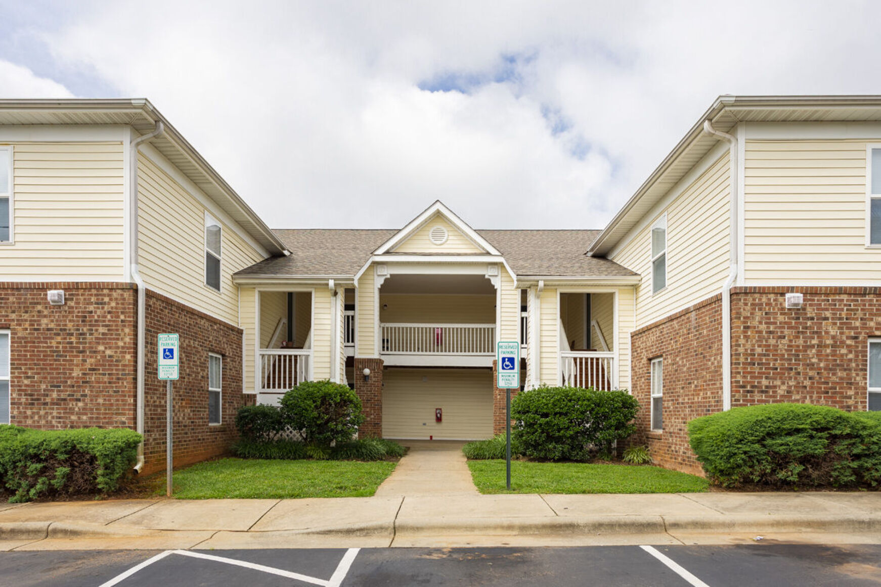 Exterior of the building and parking lot