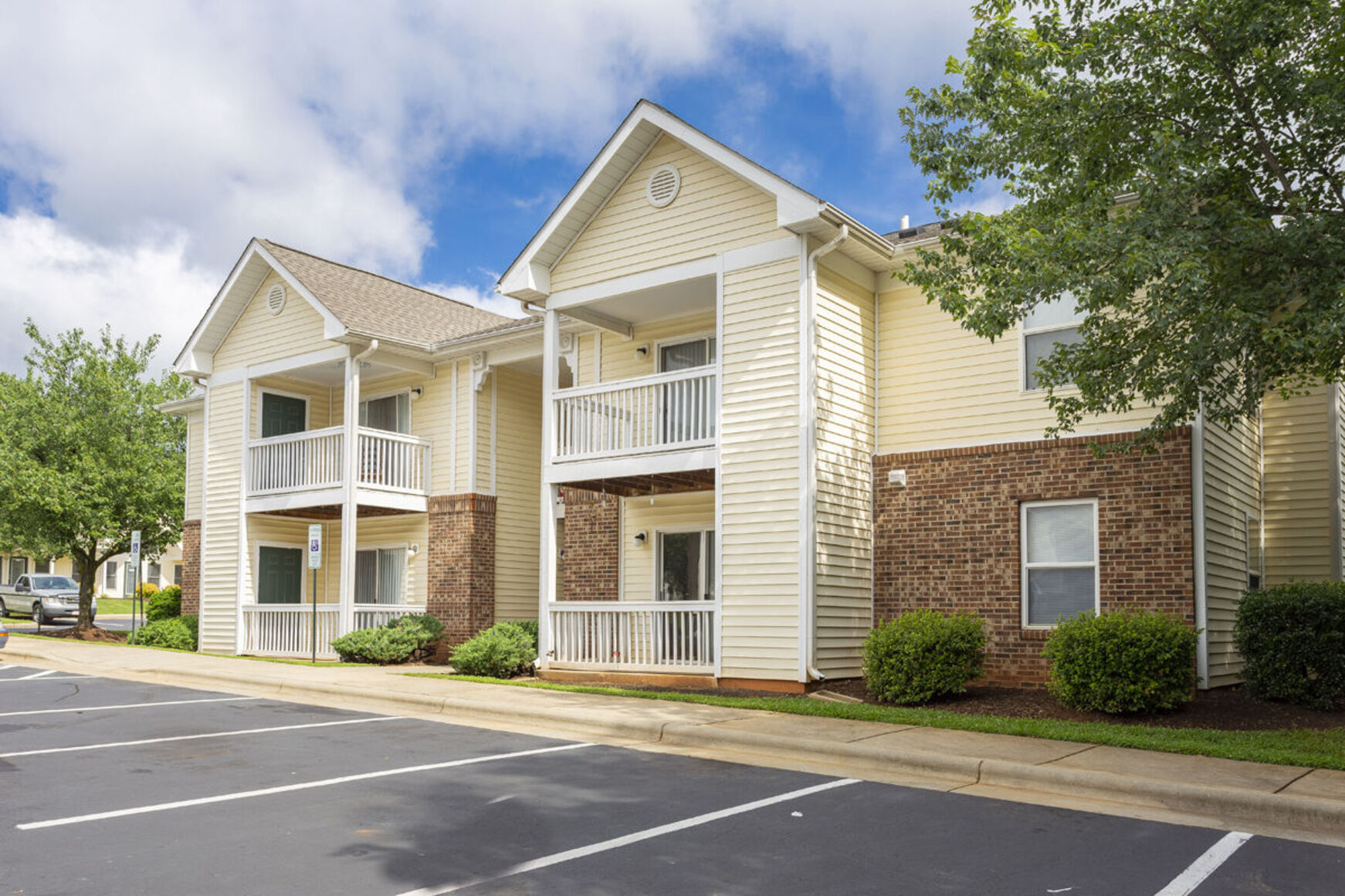 Exterior of the building and parking lot
