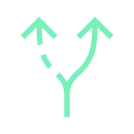 Forked route icon