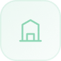 Green circle icon with six white dots arranged in a symmetrical pattern resembling a molecule or network.