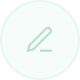 White pencil icon centered on a green circular background.