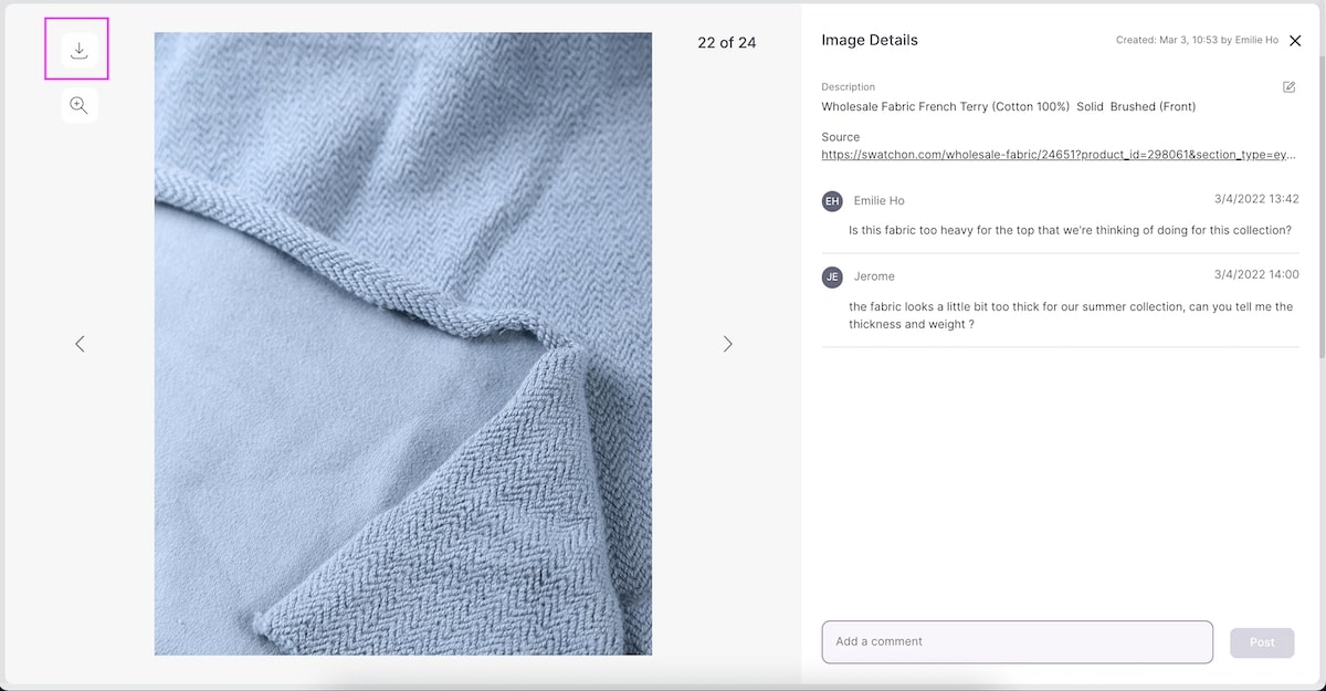 Single image preview