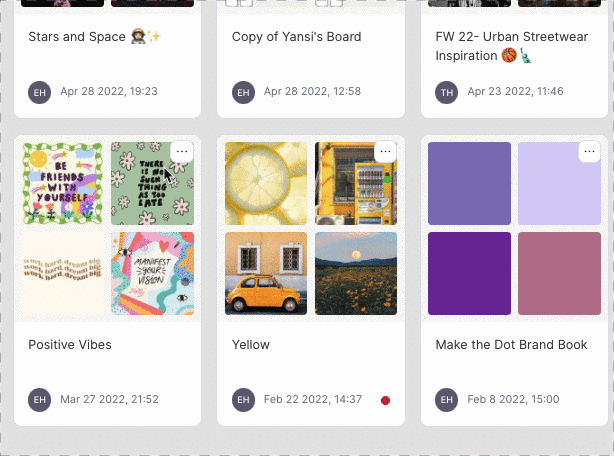 Sharing and exporting your fashion moodboard on make the dot