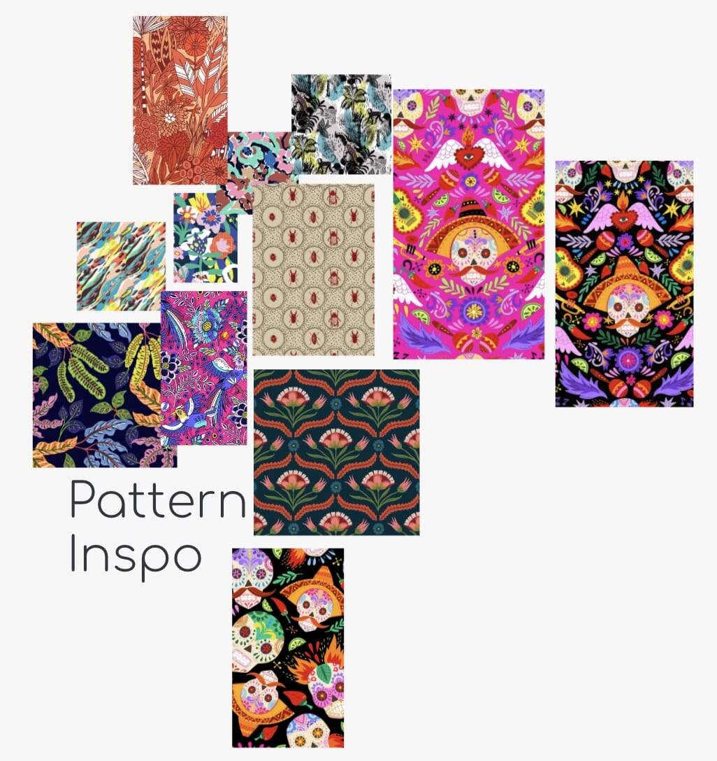example surface pattern design moodboard on Make the Dot