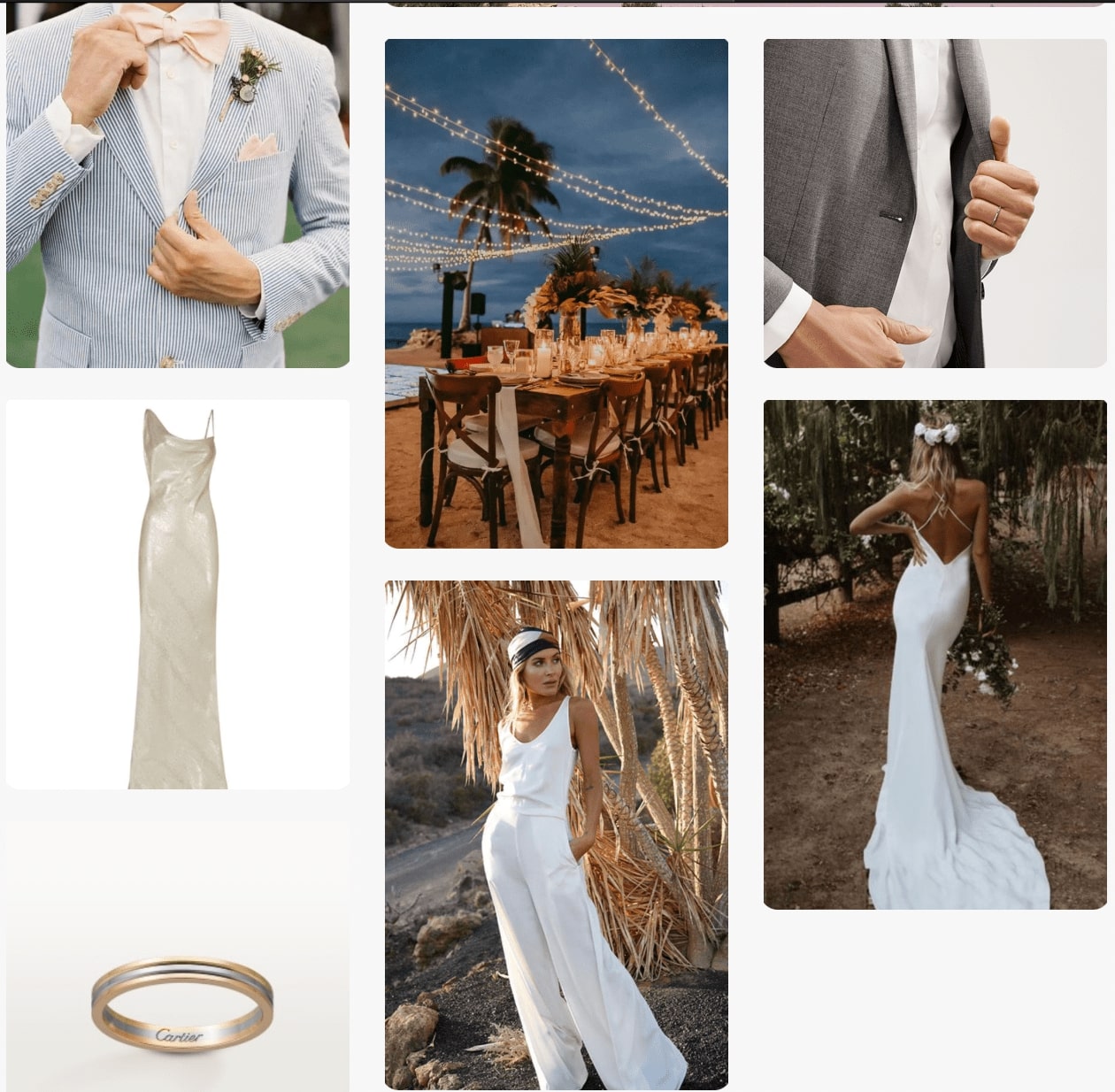 Wedding moodboard example and inspiration