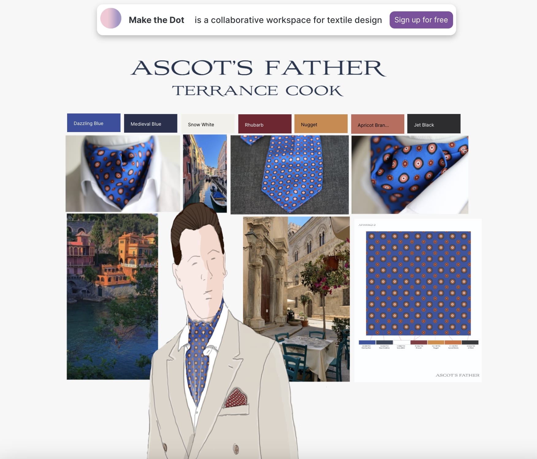 A surface pattern design moodboard created by our community member Terrance Cook