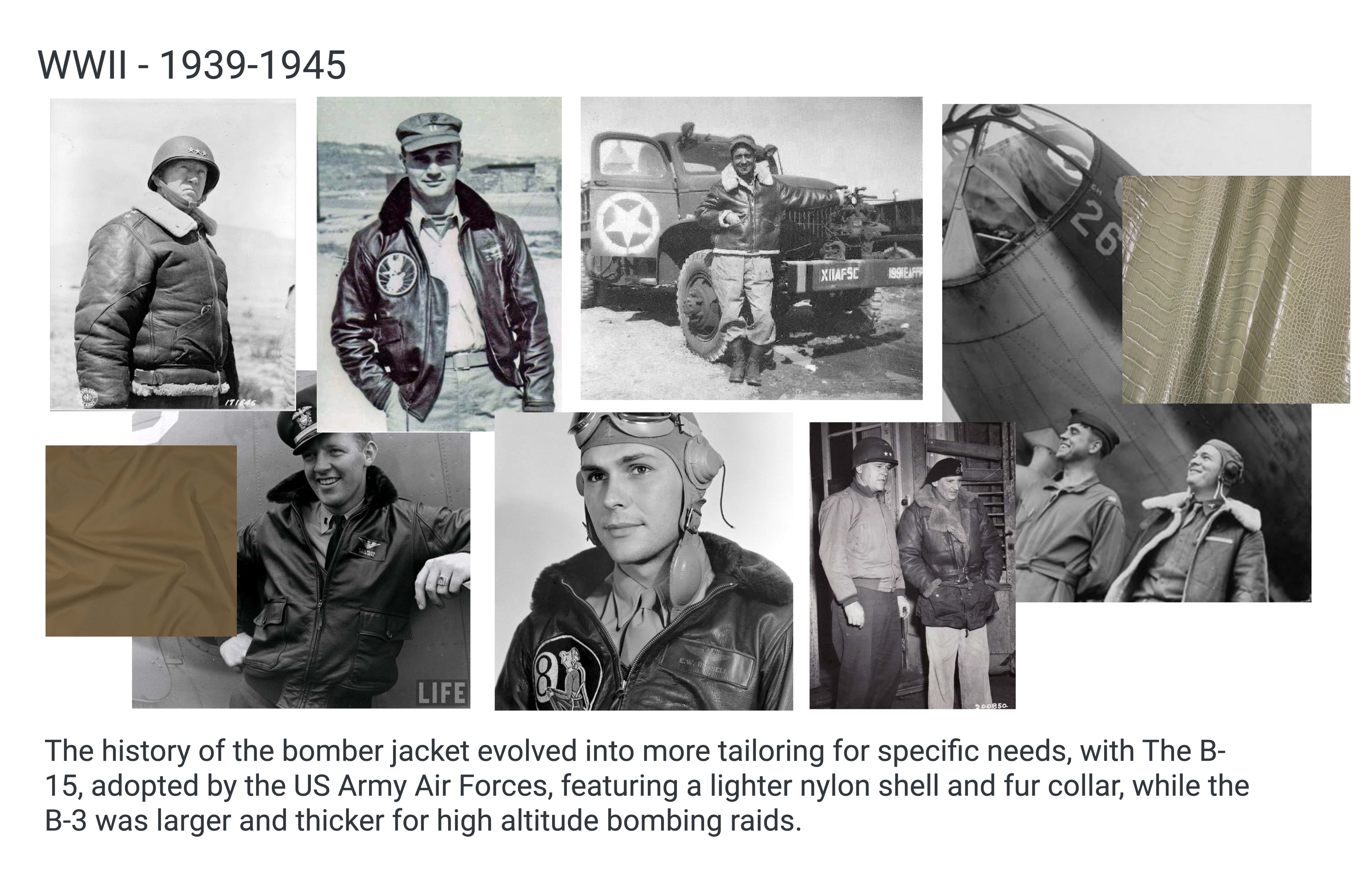 WWII research on the history of the bomber jacket with Make the Dot
