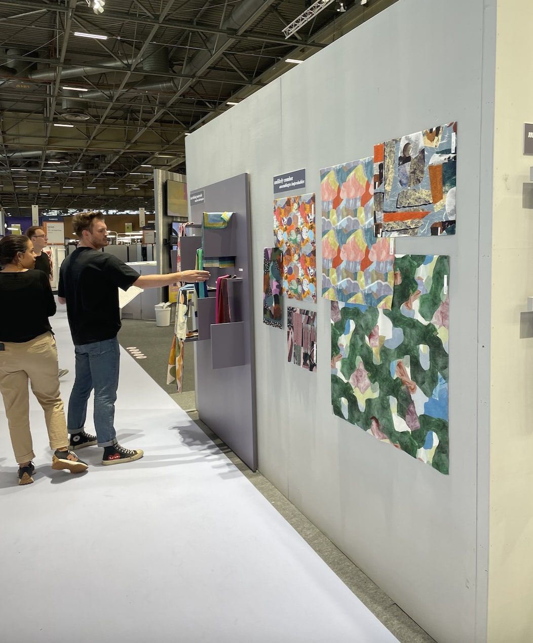 Physical moodboard using patterns and prints