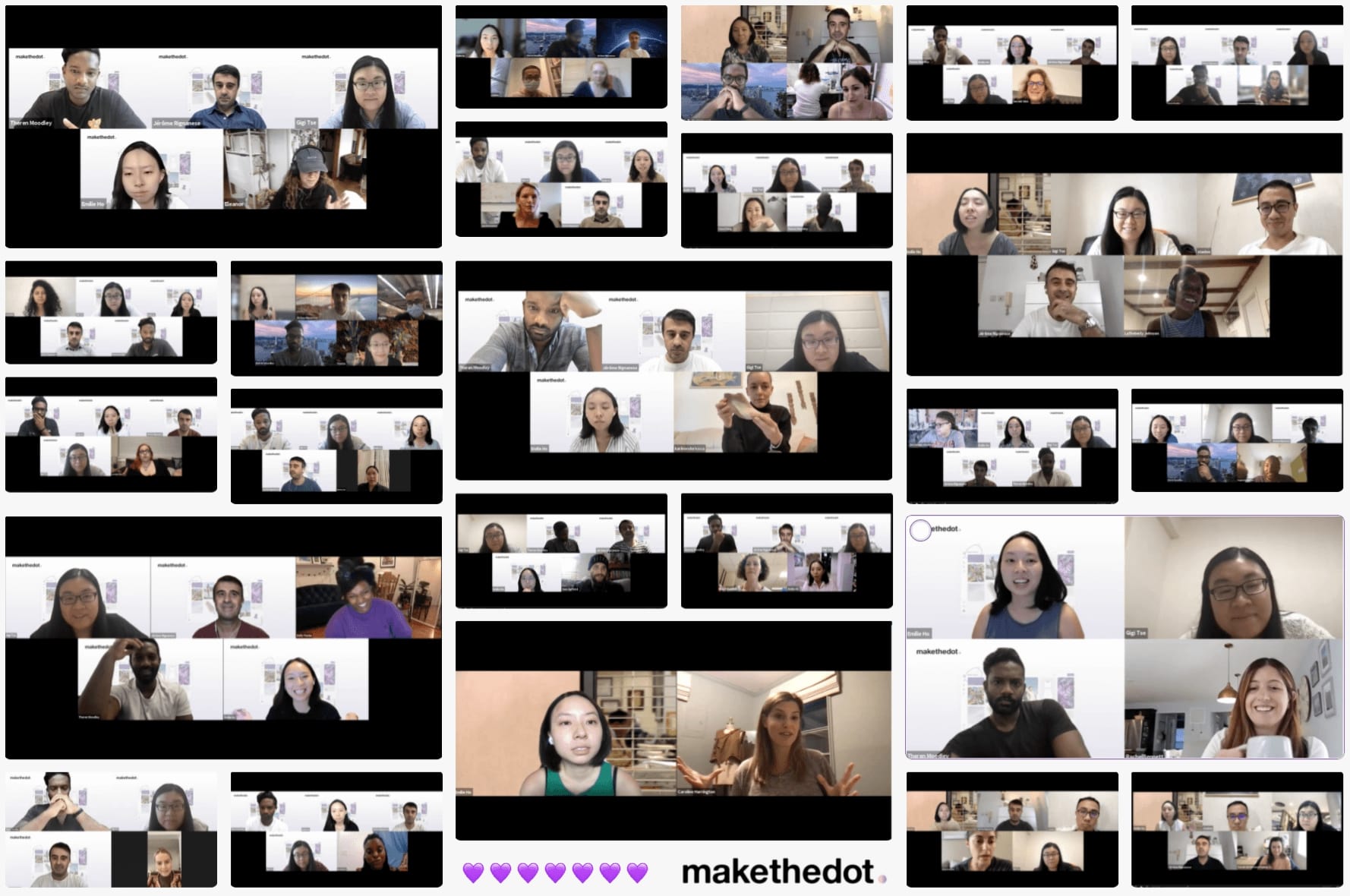 Screenshots of people who have supported us