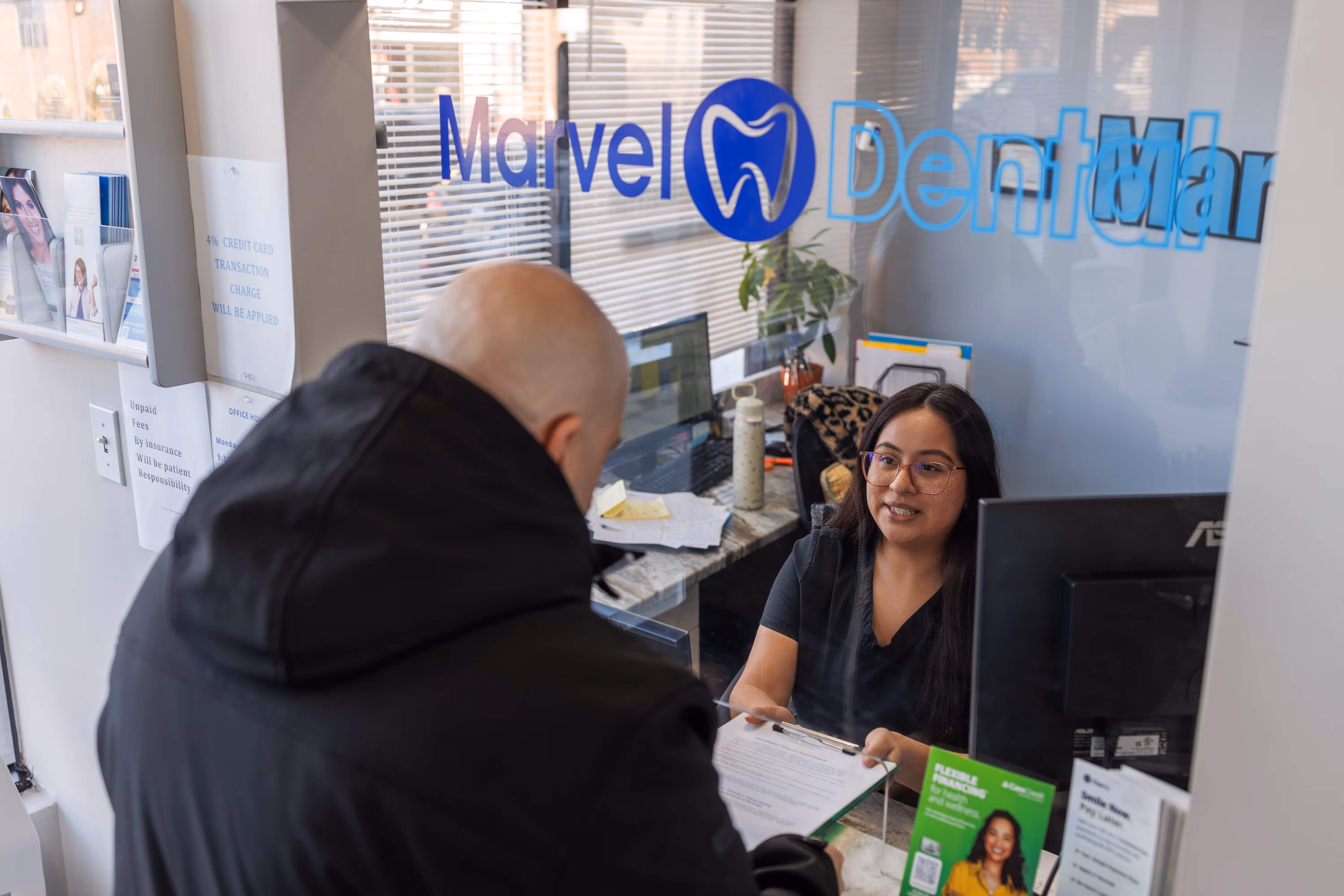 Patient scheduling a dental appointment at Marvel Dental Clifton NJ