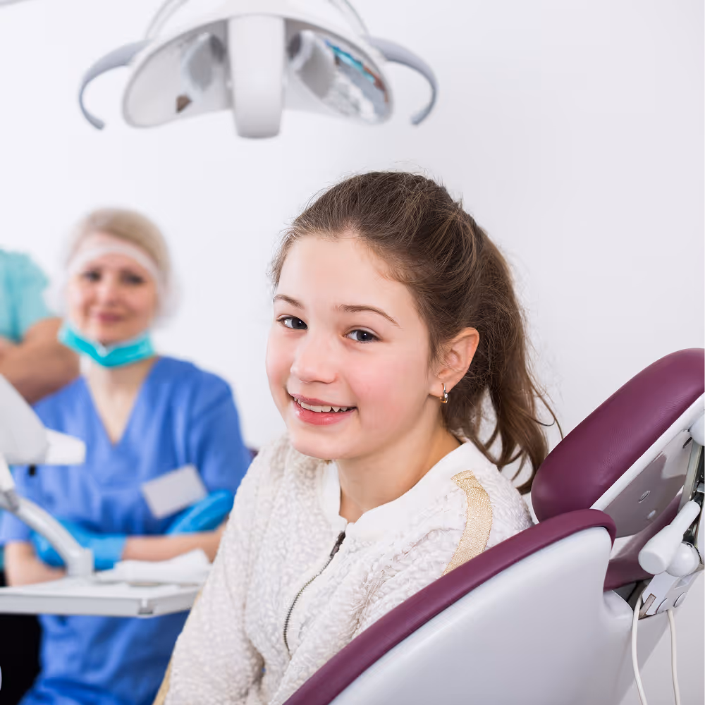 Teen dental visit focused on comfort and long term health