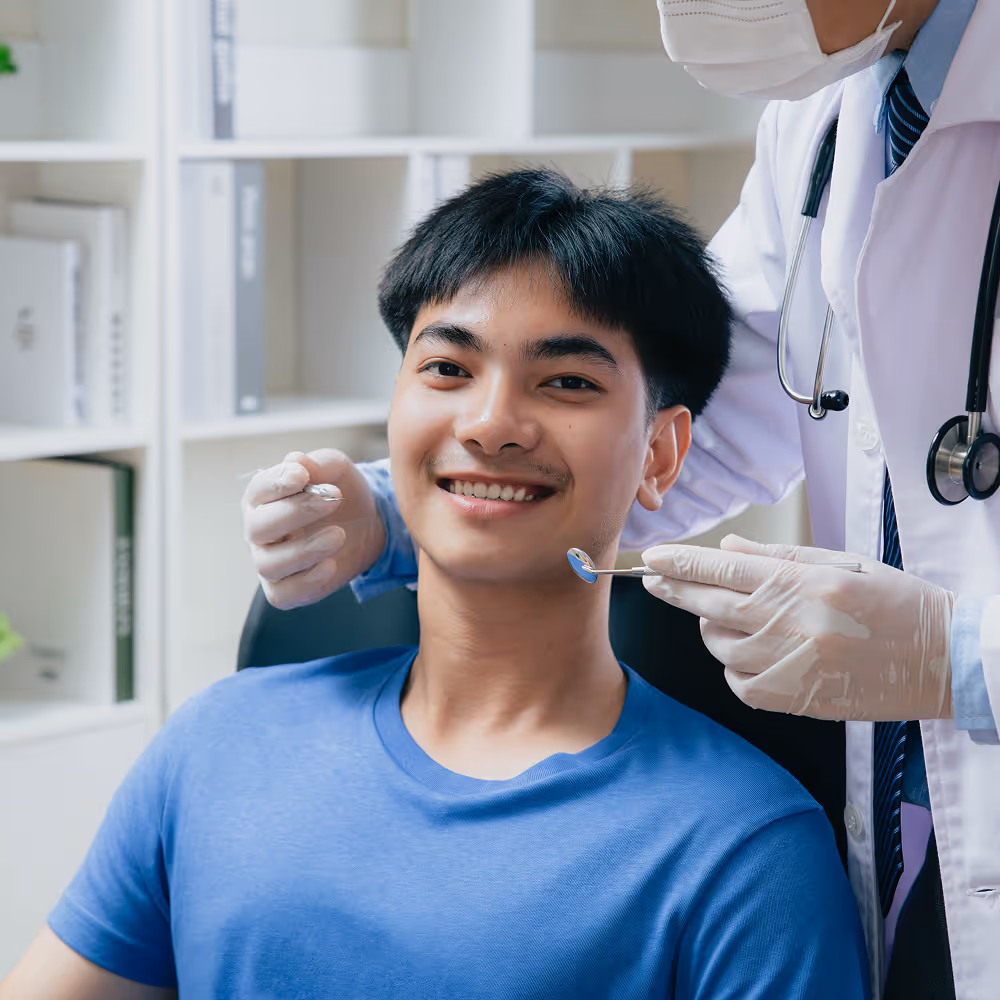 Preventive dental care for teens in a modern clinic