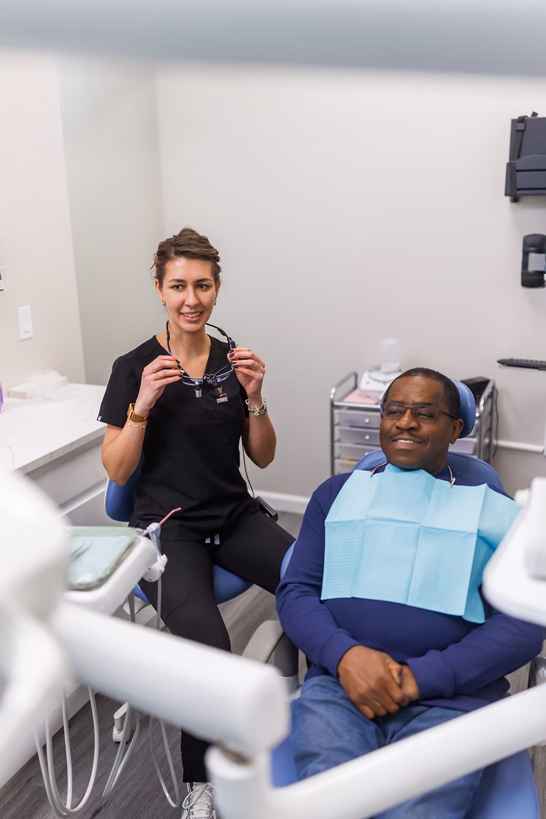 What is included in a comprehensive dental exam