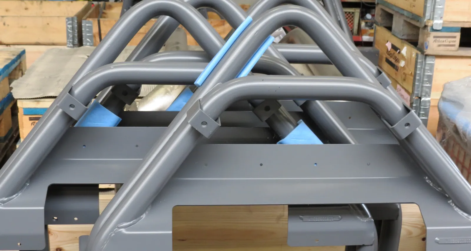 Gecoate stalen frames na oppervlaktebehandeling