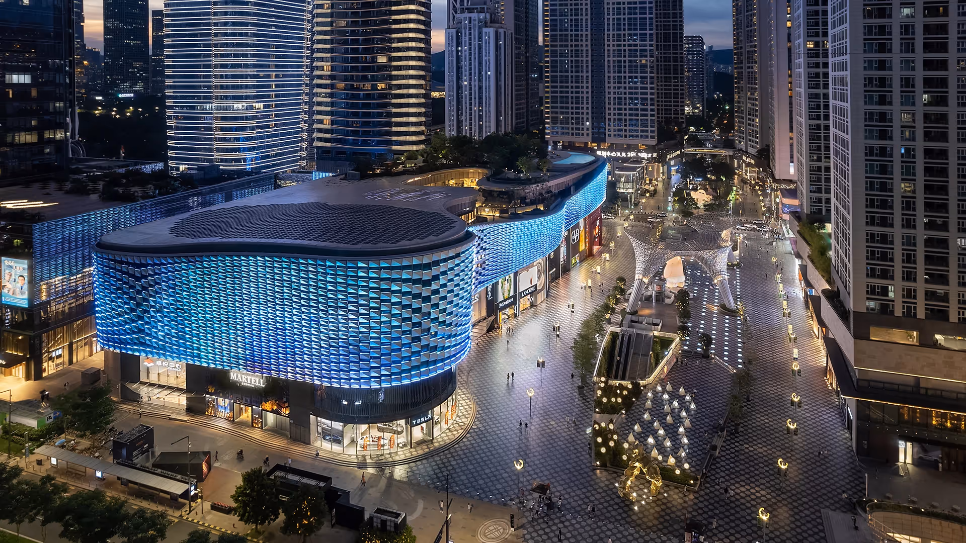 6,500 square metres of custom, complicated aluminium panels