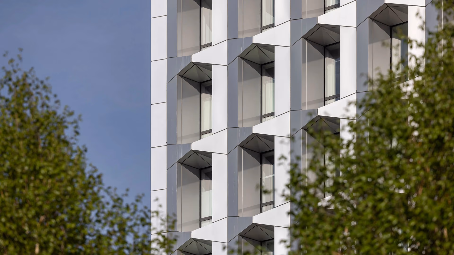 hexagon tower facade