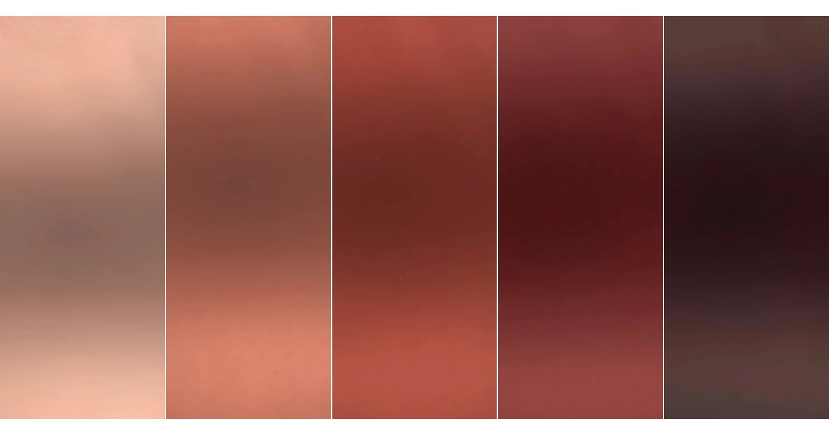 shades of the anodised CopAlok® range