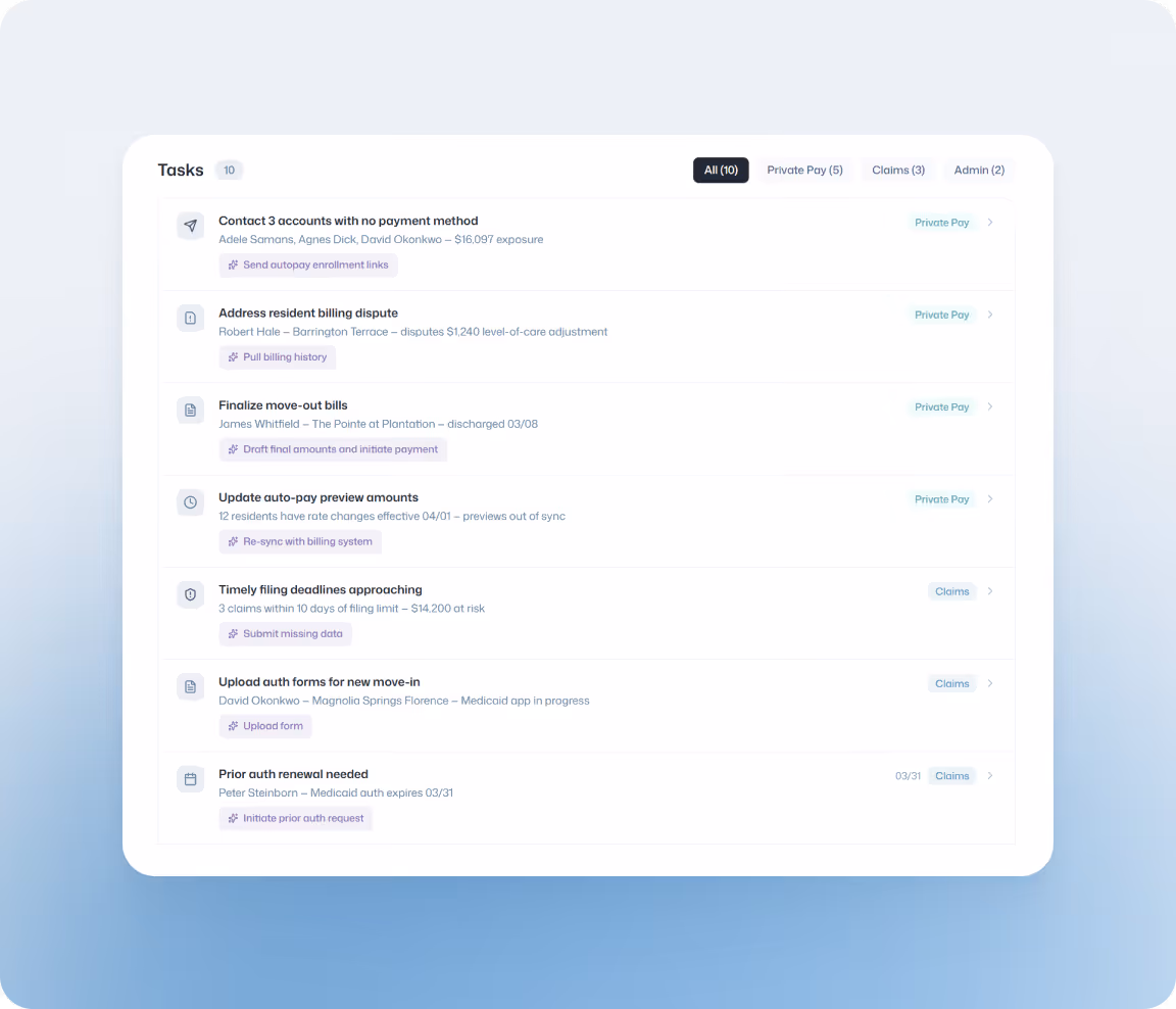 Four white square cards with icons and monetary values: two user figures with $132,575, clipboard with checkmark $562,873, location marker $653,152, and piggy bank $18,077.